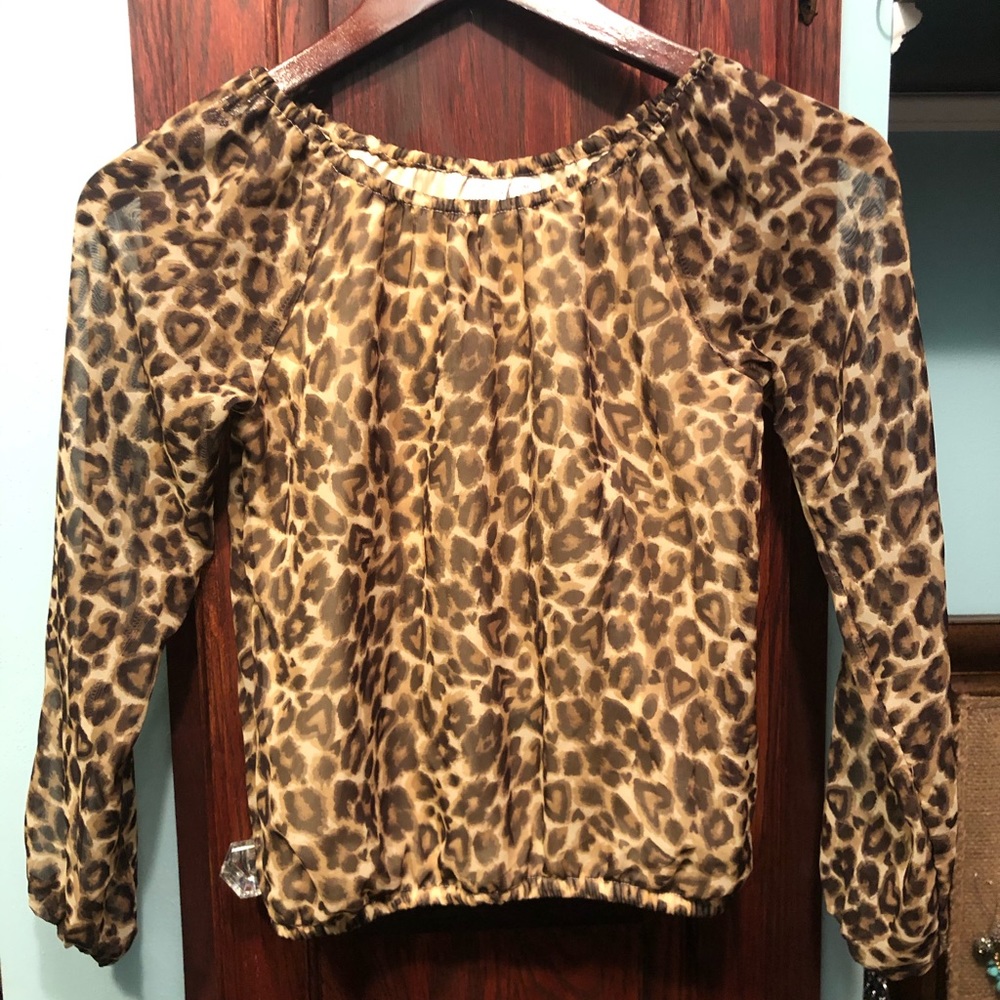 Children’s Place leopard print blouse